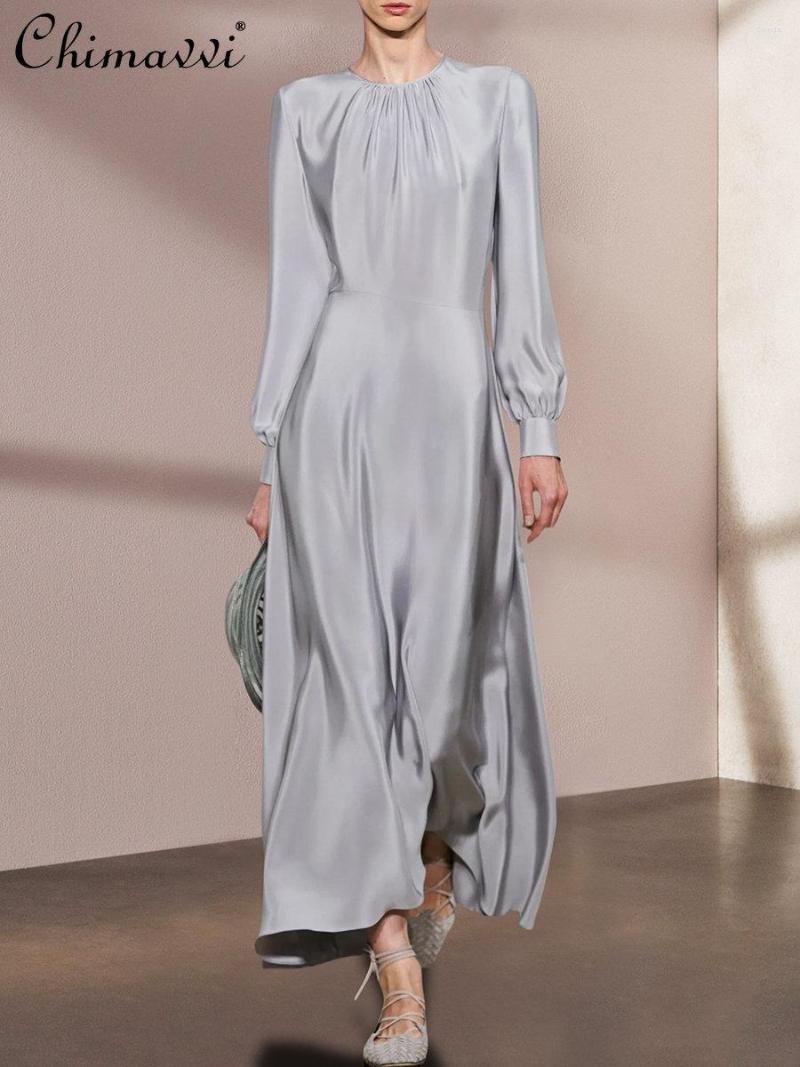 Casual Dresses Light Luxury Temperament Gray Dress 2023 Spring Fashion Long Sleeve Satin Retro Lantern
Casual Dresses Light Luxury Temperament Gray Dress 2023 Spring Fashion Long Sleeve Satin Retro Lantern