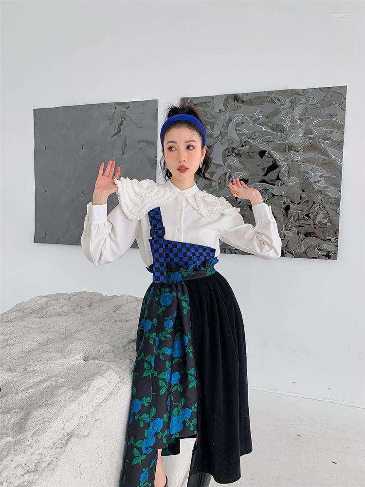Skirts 2023 Spring Summer Black Irregular Patchwork Skirt For Women Plaid Print Color Block High Waist Half-body A-line Female, As shown
Skirts 2023 Spring Summer Black Irregular Patchwork Skirt For Women Plaid Print Color Block High Waist Half-body A-line Female, As shown
