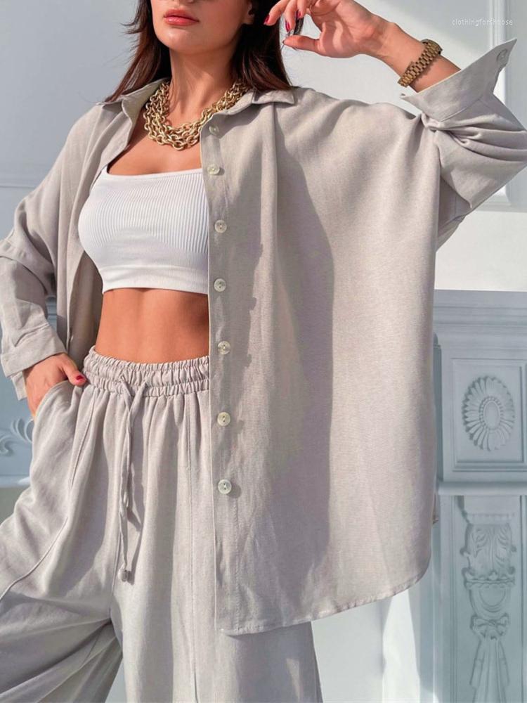 Women' Two Piece Pants Sets Womens Outifits Spring Summer Long Sleeve Lapel Shirt Elastic Waist Trousers Loose Fashion Elegance Clothes, Black
Women' Two Piece Pants Sets Womens Outifits Spring Summer Long Sleeve Lapel Shirt Elastic Waist Trousers Loose Fashion Elegance Clothes, Black