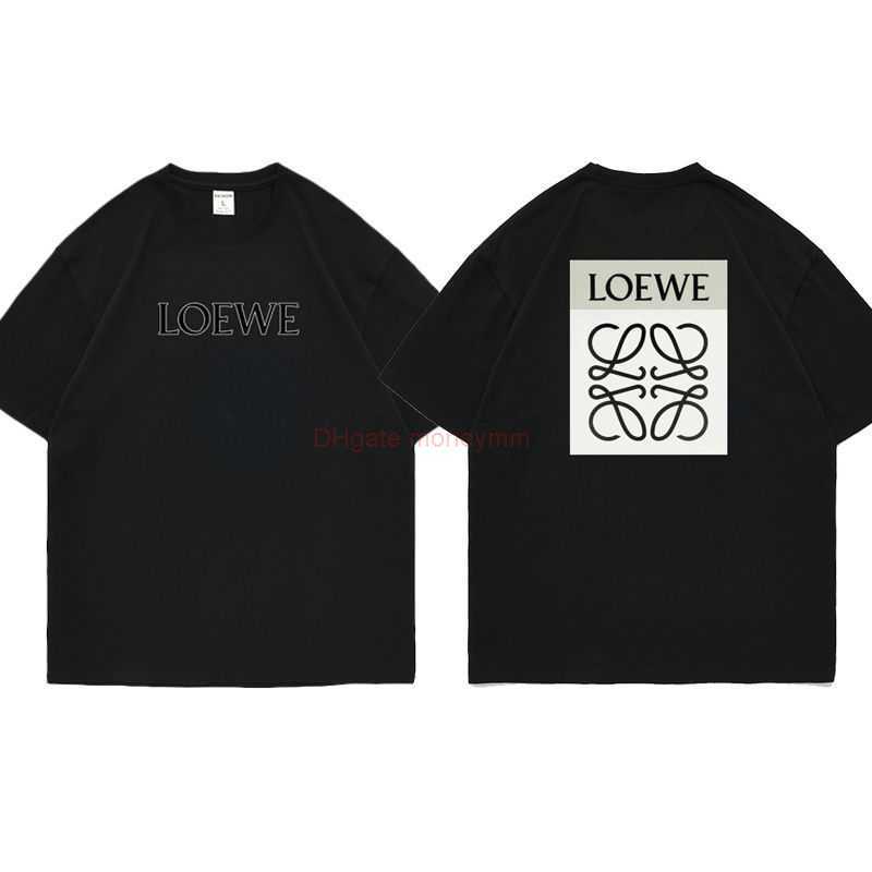 Designer Fashion Clothing Tees Tshirts Loewe 22ss Classic Print on Back Popular Trend Mens and Womens Loose Round Neck Tshirt Short Sleeve Luxury Casual Streetwear T, Orange l07