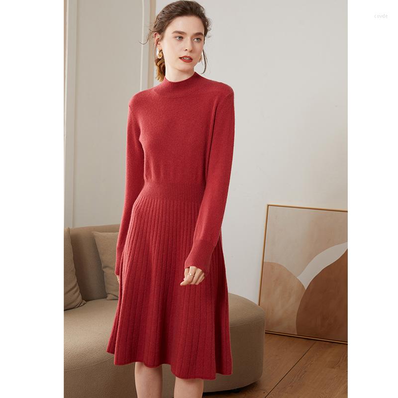 Casual Dresses High-end Pure Cashmere Long Sweater Dress Women Sexy Knitted Female Fashion O-Neck Elasticity 4Colors Pullover, Black
Casual Dresses High-end Pure Cashmere Long Sweater Dress Women Sexy Knitted Female Fashion O-Neck Elasticity 4Colors Pullover, Black