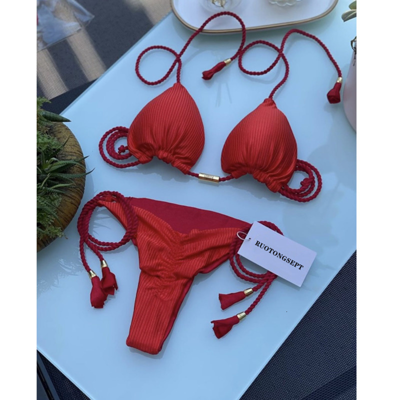 Womens Swimwear High Waist Push Up Bikini Set Female Bandeau Swimsuit Women Bathing Swim Suit Biquini Mulher Traje De Ba o Mujer 230608