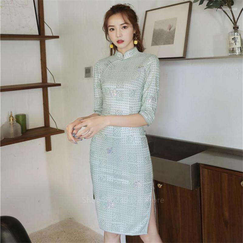 Ethnic Clothing Qipao Dress Cheongsam Chinese Traditional Outfits Girl Women Embroidery Sexy Butterflies Style Hanfu Oriental Vintage
Ethnic Clothing Qipao Dress Cheongsam Chinese Traditional Outfits Girl Women Embroidery Sexy Butterflies Style Hanfu Oriental Vintage