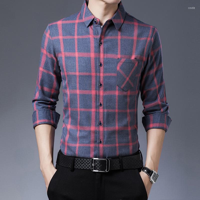 Men's Casual Shirts Trendy Fashion Comfortable Cotton Plaid Shirt Spring And Autumn Senior Men's Turn-down Collar Business Men, Blue
Men's Casual Shirts Trendy Fashion Comfortable Cotton Plaid Shirt Spring And Autumn Senior Men's Turn-down Collar Business Men, Blue