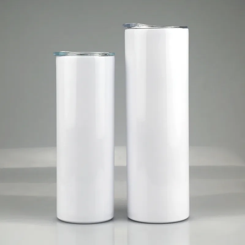 USA Local warehouse Sublimation Straight Skinny Tumbler 15oz 20oz 30oz blank white Stainless steel coffee cup with lid Plastic straw insulated vacuum water bottle
USA Local warehouse Sublimation Straight Skinny Tumbler 15oz 20oz 30oz blank white Stainless steel coffee cup with lid Plastic straw insulated vacuum water bottle