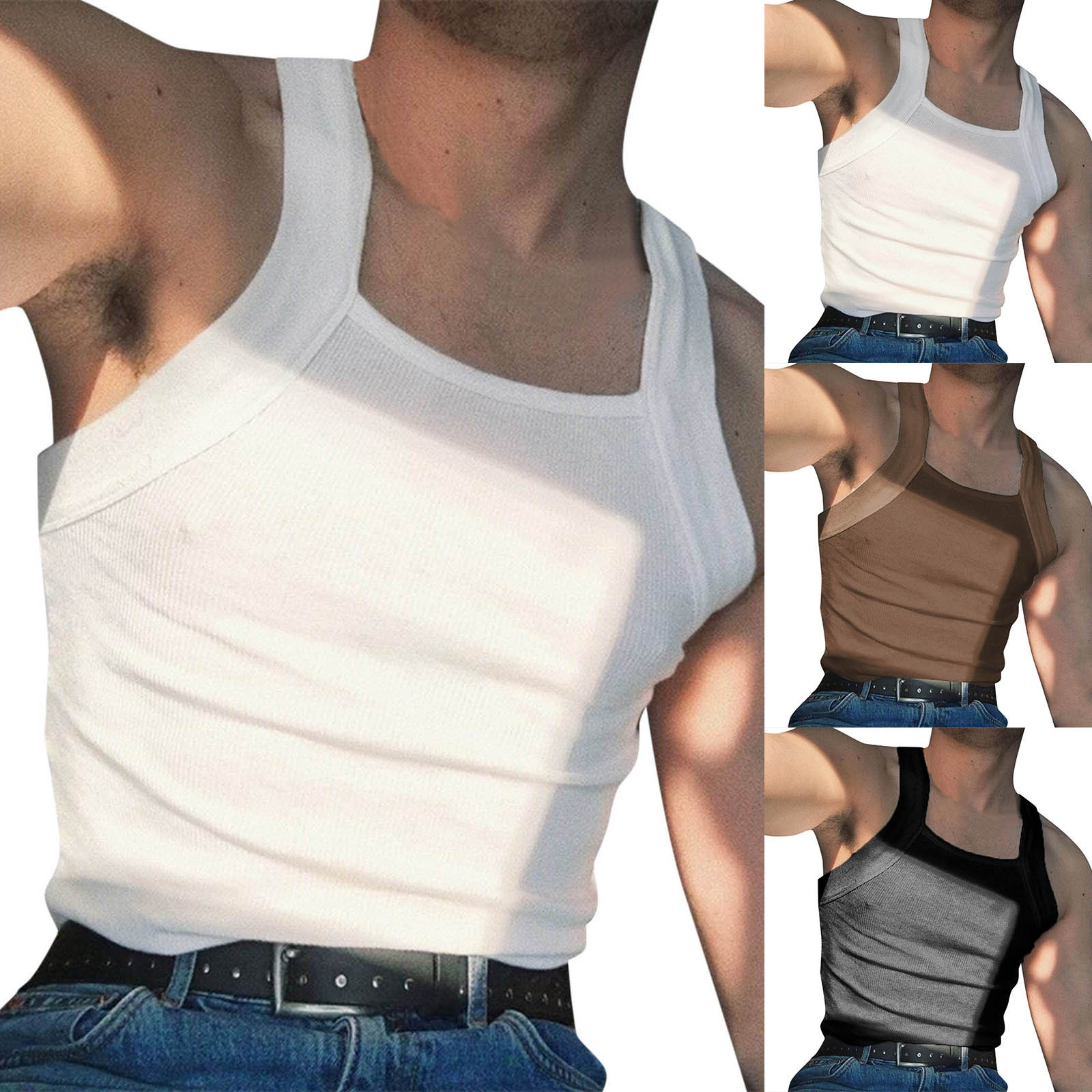 Men' Tank Tops 2023 Fashion Men Solid Color O-neck Sleeveless Skinny Vacation Casual Vests Streetwear Party Clothes -5XL INCERUN, White
Men' Tank Tops 2023 Fashion Men Solid Color O-neck Sleeveless Skinny Vacation Casual Vests Streetwear Party Clothes -5XL INCERUN, White