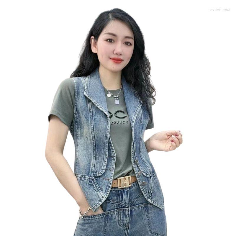 Women's Vests Summer 2023 Women's Denim Vest Outside Fashion Coat Spring Ladies Slim Jacket Split Joint Outwear Blue
Women's Vests Summer 2023 Women's Denim Vest Outside Fashion Coat Spring Ladies Slim Jacket Split Joint Outwear Blue