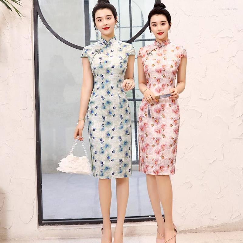 Ethnic Clothing Cheongsam Modified Dress Young Girls Convenient Chinese Style Retro Tight Height Slit Temperament Long Classic Modern Qipao
Ethnic Clothing Cheongsam Modified Dress Young Girls Convenient Chinese Style Retro Tight Height Slit Temperament Long Classic Modern Qipao