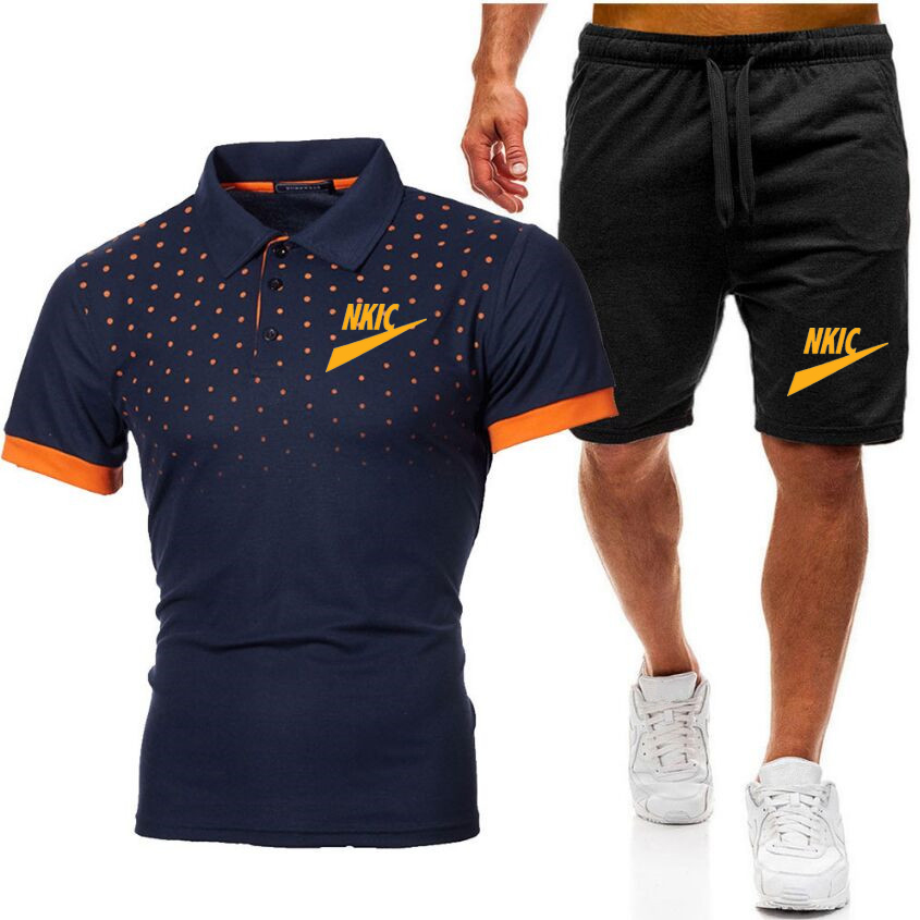 Summer Men's Two Piece Set Brand letter printing Casual T-Shirt And Shorts Set Mens Sports Suit Fashion Short Sleeve Tracksuit Men Suits, Green
Summer Men's Two Piece Set Brand letter printing Casual T-Shirt And Shorts Set Mens Sports Suit Fashion Short Sleeve Tracksuit Men Suits, Green