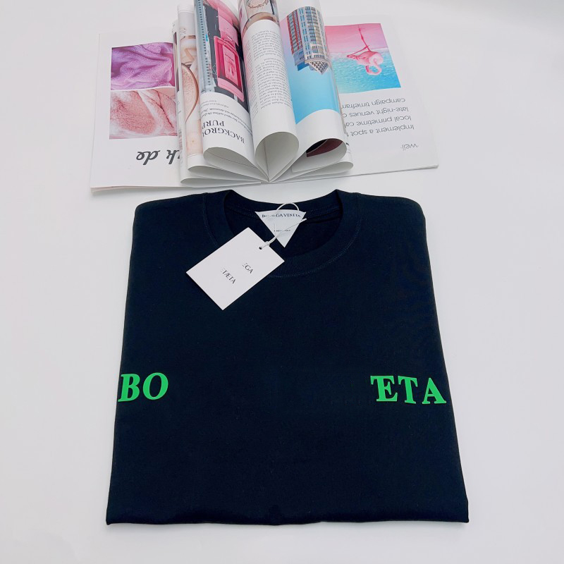 Green T-Shirt for Men and Women's Stereoscopic Silicone Letter Printing T-shirt Pure Cotton Couple Fashion Brand Short Sleeve Tee