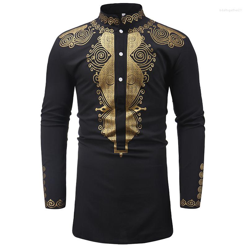 Ethnic Clothing Mens' African Cotton Tee Polished Dashiki Print Shirt Longline Tunic Traditional Stand Collar Long Sleeves Button Tops
Ethnic Clothing Mens' African Cotton Tee Polished Dashiki Print Shirt Longline Tunic Traditional Stand Collar Long Sleeves Button Tops