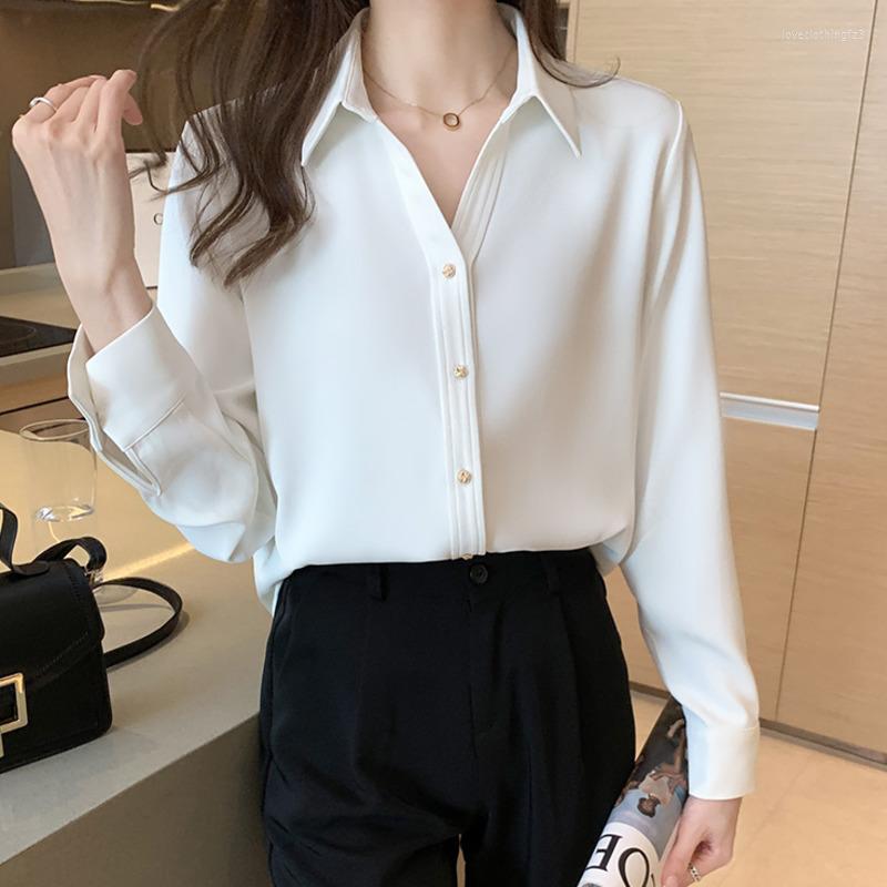 Women' Blouses #2561 Black White Brown Office Shirt Women Long Sleeve V-neck Chiffon Shirts Female Regular Fit Satin Womens Tops And
Women' Blouses #2561 Black White Brown Office Shirt Women Long Sleeve V-neck Chiffon Shirts Female Regular Fit Satin Womens Tops And
