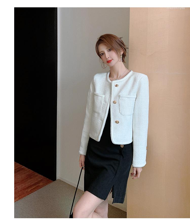 Women' Jackets DALMAZZO Autumn And Winter Retro Tweed Short Jacket Coat Women Round Neck Single Breasted Slim Outerwear Cropped Tops Female, Picture color
Women' Jackets DALMAZZO Autumn And Winter Retro Tweed Short Jacket Coat Women Round Neck Single Breasted Slim Outerwear Cropped Tops Female, Picture color
