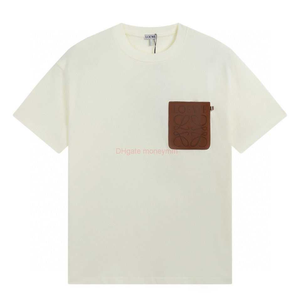 Designer Fashion Clothing Tees Tshirts the Correct Version of Fashion Brand Loewe Round Neck Solid Color Bottom Shirt Mens and Womens Fake Pocket Leather Casual Shor, White
Designer Fashion Clothing Tees Tshirts the Correct Version of Fashion Brand Loewe Round Neck Solid Color Bottom Shirt Mens and Womens Fake Pocket Leather Casual Shor, White
