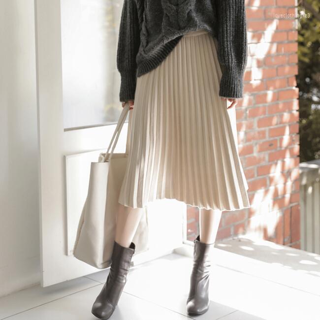 Skirts Harajuku Midi Pleated Knitted Skirt Women 2023 Autumn Winter Knee Length A Line High Waist Female Ladies MT879, Photo color
Skirts Harajuku Midi Pleated Knitted Skirt Women 2023 Autumn Winter Knee Length A Line High Waist Female Ladies MT879, Photo color
