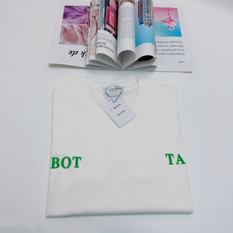 Green T-Shirt for Men and Women's Stereoscopic Silicone Letter Printing T-shirt Pure Cotton Couple Fashion Brand Short Sleeve Tee
