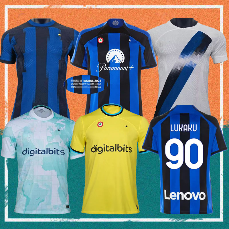 22/23/24 LUKAKU LAUTARO ERIKSEN soccer jerseys 2023 BARELLA VIDAL J.CORREA ALEXIS INTERS DZEKO THIRD MILANS GOSENS SKRINIAR BELLANOVA Football uniform, Home (new sponsor) ucl patch
22/23/24 LUKAKU LAUTARO ERIKSEN soccer jerseys 2023 BARELLA VIDAL J.CORREA ALEXIS INTERS DZEKO THIRD MILANS GOSENS SKRINIAR BELLANOVA Football uniform, Home (new sponsor) ucl patch