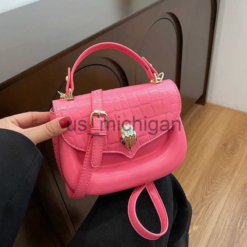 Evening Bags Metal Buckle Leather Women Messenger Bag Casual Women's Shoulder Crossbody Bag Female Handbag Black Bolsa Feminina Girl Bag J230609