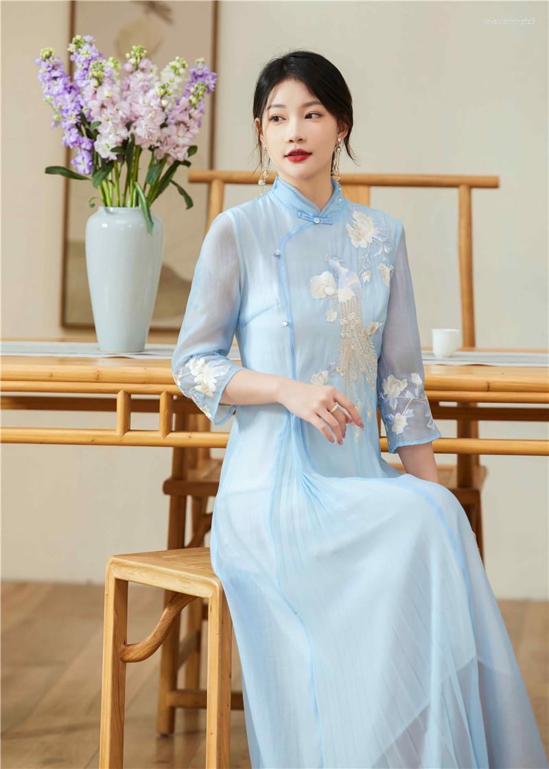 Ethnic Clothing High-end Spring Summer Women Cheongsam Dress Retro Elegant Embroidery Phoenix Patched Pleats Lady Party Qipao S-XXL
Ethnic Clothing High-end Spring Summer Women Cheongsam Dress Retro Elegant Embroidery Phoenix Patched Pleats Lady Party Qipao S-XXL