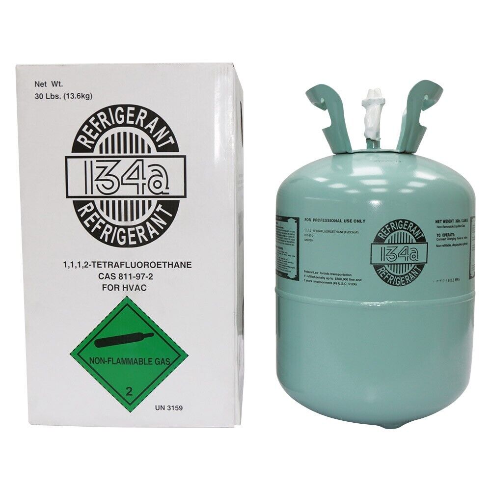 (In Stock) R134A Refrigerant Freon Steel Cylinder Packaging for Air Conditioners 30LB