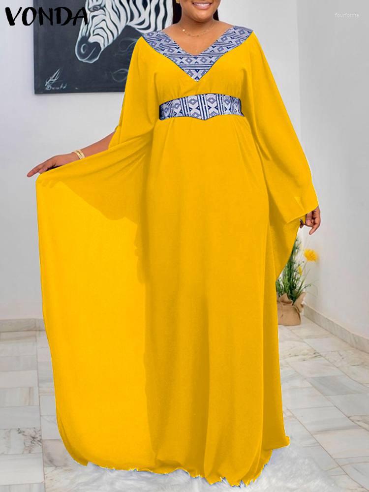 Casual Dresses 2023 VONDA Bohemian Summer Maxi Dress Women Printed Pleated Sexy V Neck Long Sleeve Loose A-Lined Vestidos Robe Femme, Royal
Casual Dresses 2023 VONDA Bohemian Summer Maxi Dress Women Printed Pleated Sexy V Neck Long Sleeve Loose A-Lined Vestidos Robe Femme, Royal