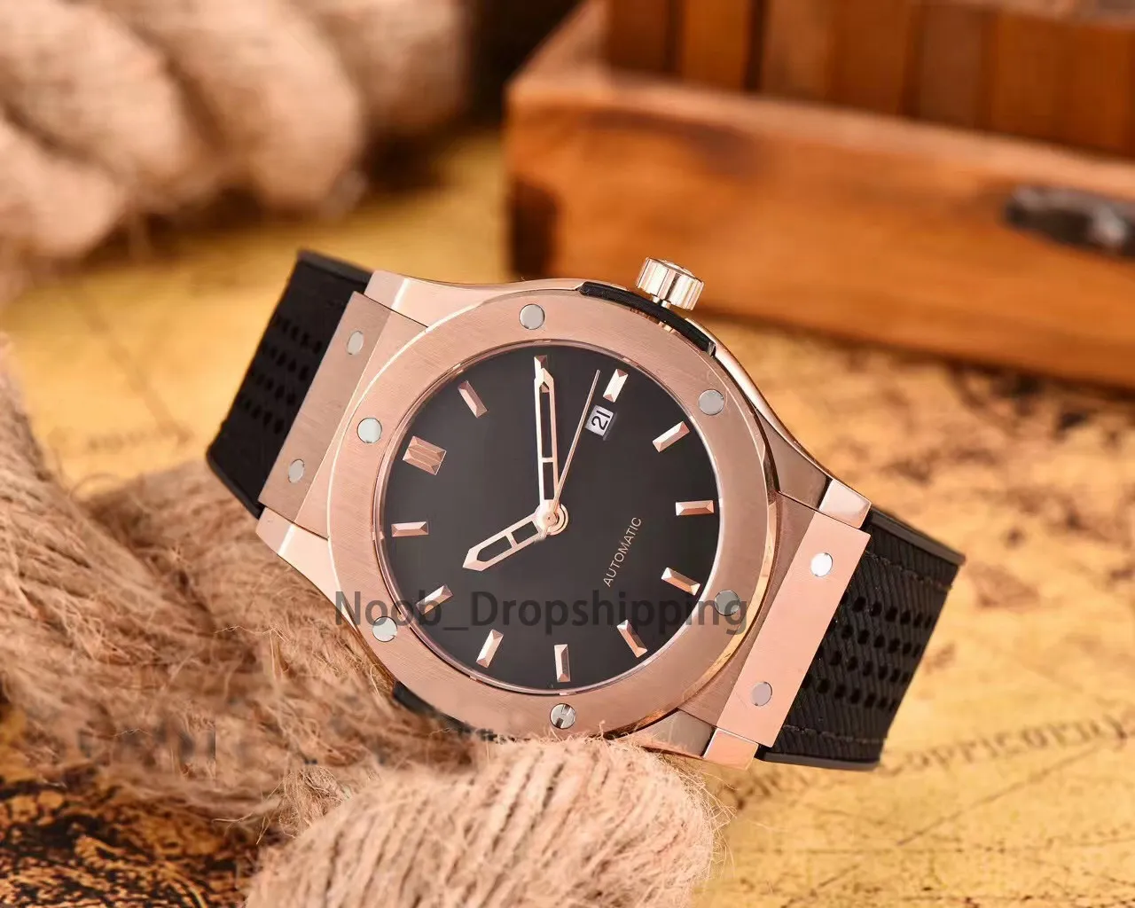 Mens Automatic Mechanical Watches 38/42MM Rubber/Leather Strap Luminous Waterproof Sapphire Classic Business Wristwatches montre de luxe, Color 1
Mens Automatic Mechanical Watches 38/42MM Rubber/Leather Strap Luminous Waterproof Sapphire Classic Business Wristwatches montre de luxe, Color 1