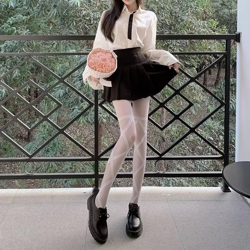 Women Socks Sexy Women's Pantyhose Cross Tie Tights JK Uniform Black Silk Stockings Thin Sexi White Thigh Underwear
Women Socks Sexy Women's Pantyhose Cross Tie Tights JK Uniform Black Silk Stockings Thin Sexi White Thigh Underwear