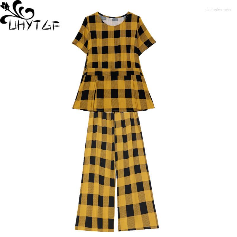 Women's Two Piece Pants UHYTGF Cotton Silk Summer Two-Piece Set Women Tracksuit Fashion Plaid Slim Short Top Casual Thin 5XL Loose Size Suit, Colour 7
Women's Two Piece Pants UHYTGF Cotton Silk Summer Two-Piece Set Women Tracksuit Fashion Plaid Slim Short Top Casual Thin 5XL Loose Size Suit, Colour 7