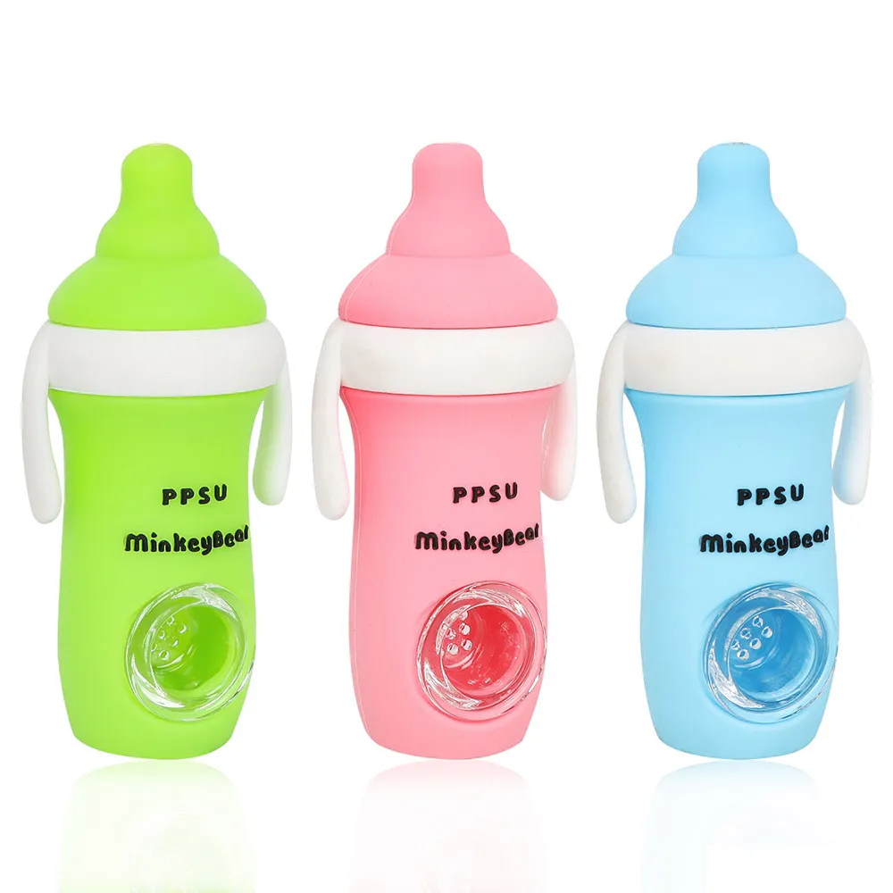 Smoke Shop New Arrival Milk Bottle Design Silicone And Glass Pipe Cute Hand Smoking Pipe Portable Glass Tube Cigarette Water Pipe For Tobacco
Smoke Shop New Arrival Milk Bottle Design Silicone And Glass Pipe Cute Hand Smoking Pipe Portable Glass Tube Cigarette Water Pipe For Tobacco