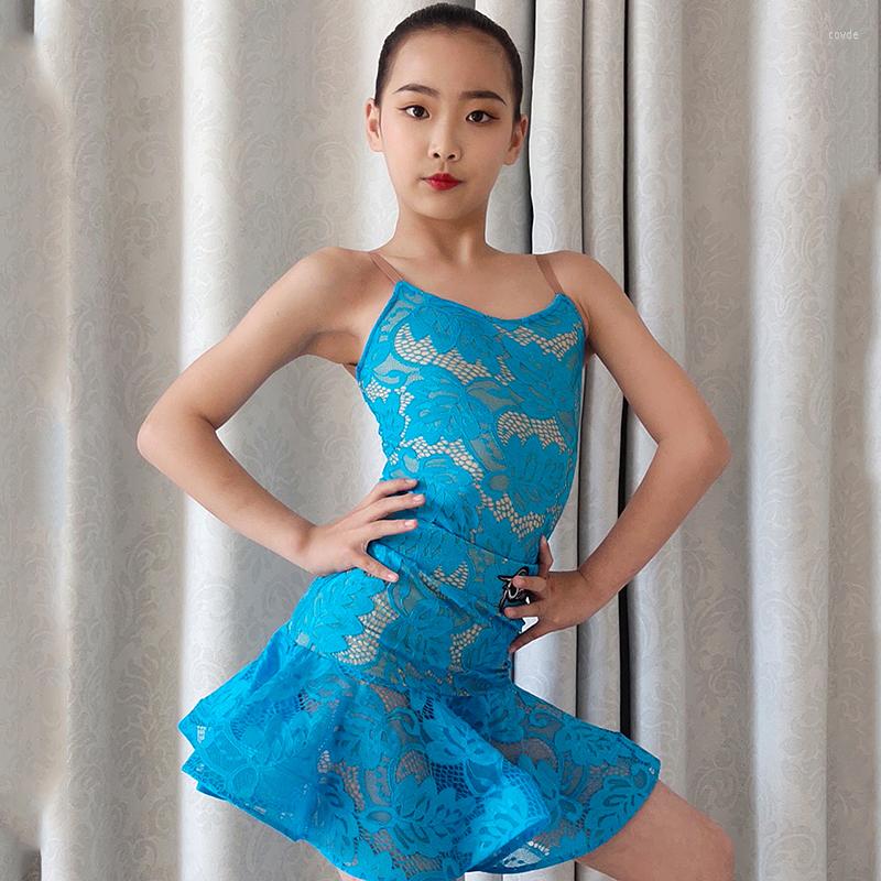 Stage Wear Summer Latin Dance Competition Dress For Girls Children Lace Blue Suit Ballroom Practice Clothes DN12023, Picture shown
Stage Wear Summer Latin Dance Competition Dress For Girls Children Lace Blue Suit Ballroom Practice Clothes DN12023, Picture shown