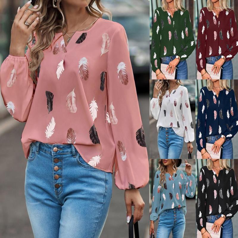 Women' Blouses 2023 Spring Women Feather Printed Blouse Pink White V Neck Long Sleeve Loose Tops Ladies Fall Casual Blusas Mujer, Burgundy
Women' Blouses 2023 Spring Women Feather Printed Blouse Pink White V Neck Long Sleeve Loose Tops Ladies Fall Casual Blusas Mujer, Burgundy