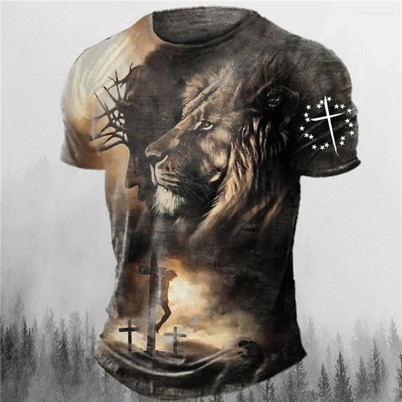 Men's T Shirts Summer Animal Lion Print For Men Breathable Polyester Round Neck Loose Short Sleeve Tee Shirt Casual Tops Clothing, A01-kb10013
Men's T Shirts Summer Animal Lion Print For Men Breathable Polyester Round Neck Loose Short Sleeve Tee Shirt Casual Tops Clothing, A01-kb10013