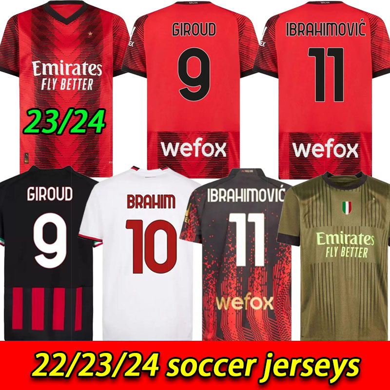 23 24 AC MILANS IBRAHIMOVIC GIROUD Soccer Jerseys 2023 THEO BRAHIM TONALI 4th Shirt ROMAGNOLI R.LEAO S.CASTILLEJO KESSIE SAELEMAEKERS Football uniform
23 24 AC MILANS IBRAHIMOVIC GIROUD Soccer Jerseys 2023 THEO BRAHIM TONALI 4th Shirt ROMAGNOLI R.LEAO S.CASTILLEJO KESSIE SAELEMAEKERS Football uniform