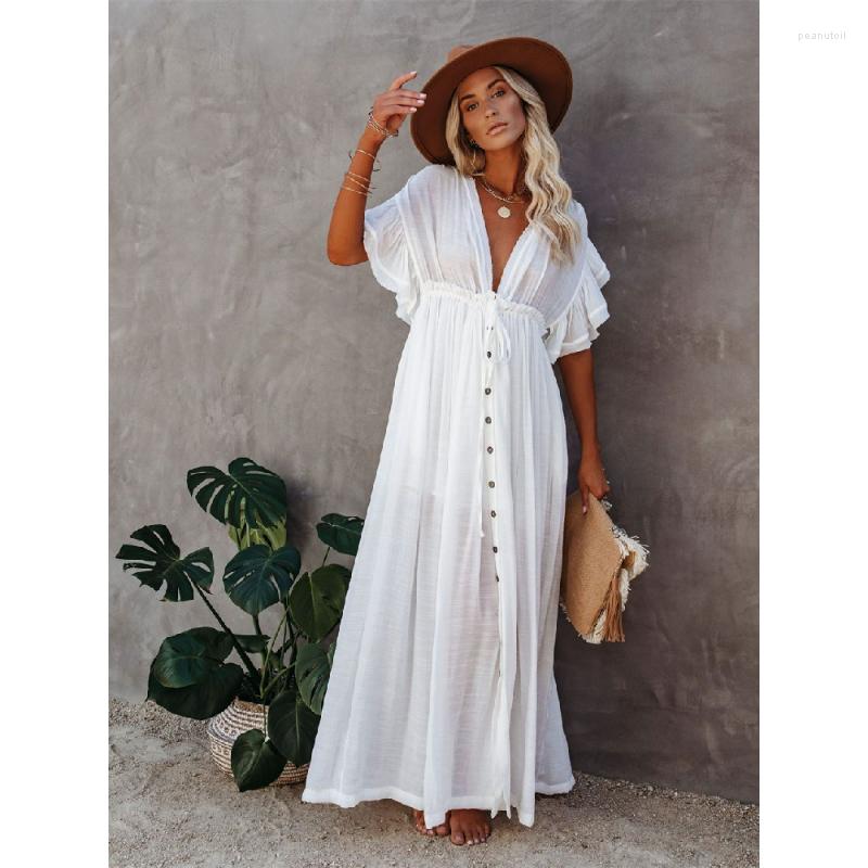 Women's Swimwear Sexy Bikini Cover-ups Long White Tunic Casual Summer Beach Dress Elegant Women Clothes Wear Swim Suit Cover Up
Women's Swimwear Sexy Bikini Cover-ups Long White Tunic Casual Summer Beach Dress Elegant Women Clothes Wear Swim Suit Cover Up