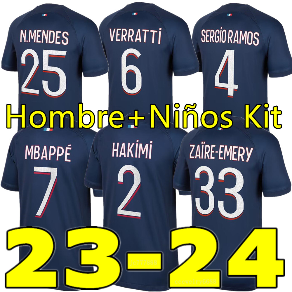 2023 2024 MBAPPE #7 soccer jerseys PLAYER 30 10 Fan version Jersey 23/24 SERGIO RAMOS psGS Football Shirts MARQUINHOS VERRATTI ICARDI uniform kids kit sets, Home
2023 2024 MBAPPE #7 soccer jerseys PLAYER 30 10 Fan version Jersey 23/24 SERGIO RAMOS psGS Football Shirts MARQUINHOS VERRATTI ICARDI uniform kids kit sets, Home