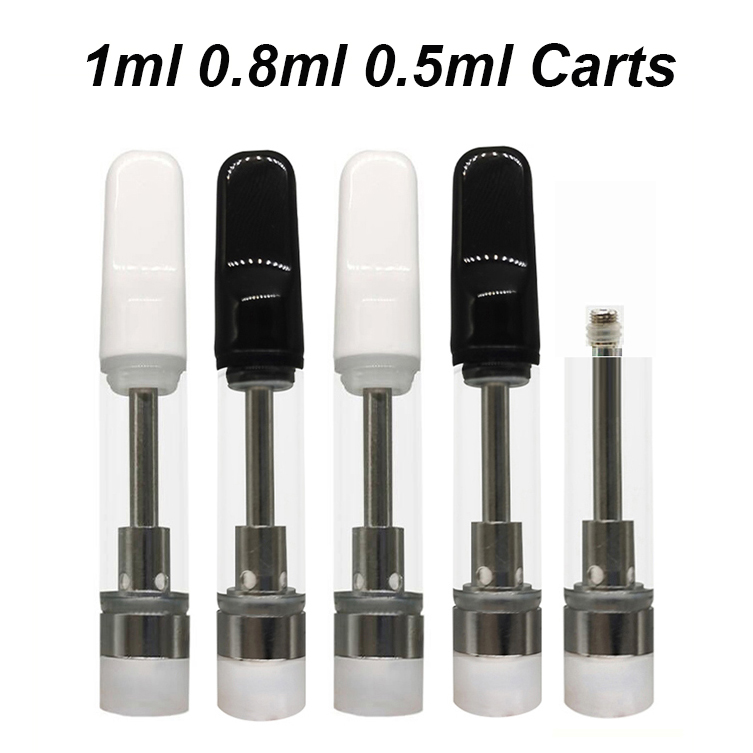 Vape Cartridges 0.5ml 1ml 0.8ml 510 Thread Ceramic Coil Oil Cartridge Ceramic Tips Glass Tank 2.0mm Oil Holes Atomizers Vaporizer E Cigarettes TH205 PVC Tubes Packaging
Vape Cartridges 0.5ml 1ml 0.8ml 510 Thread Ceramic Coil Oil Cartridge Ceramic Tips Glass Tank 2.0mm Oil Holes Atomizers Vaporizer E Cigarettes TH205 PVC Tubes Packaging