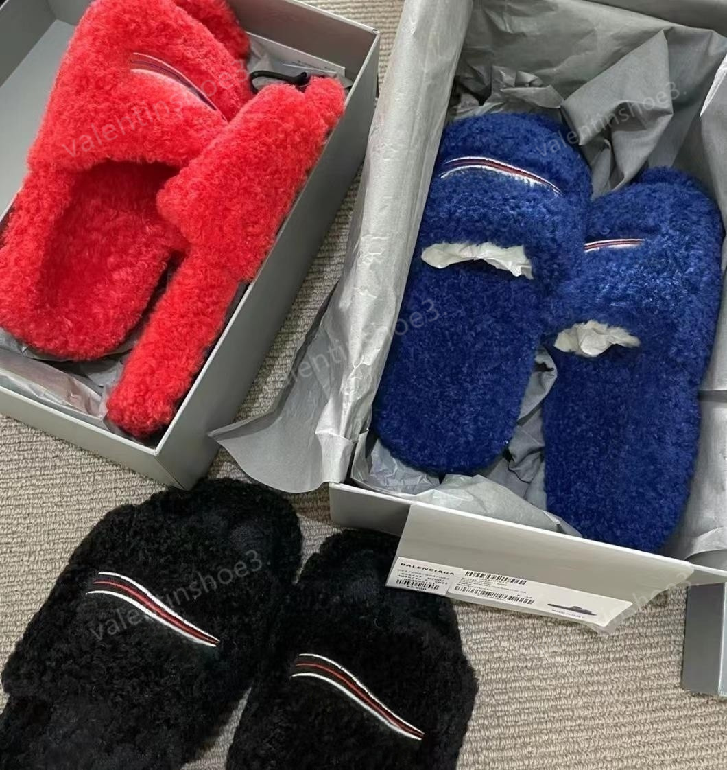 Luxury Designer men women Slippers Balenciaga Ladies Wool Slides Winter Fur Fluffy Furry Warm Letters Sandals Comfortable Fuzzy Girl Flip Flop Slipper
Luxury Designer men women Slippers Balenciaga Ladies Wool Slides Winter Fur Fluffy Furry Warm Letters Sandals Comfortable Fuzzy Girl Flip Flop Slipper