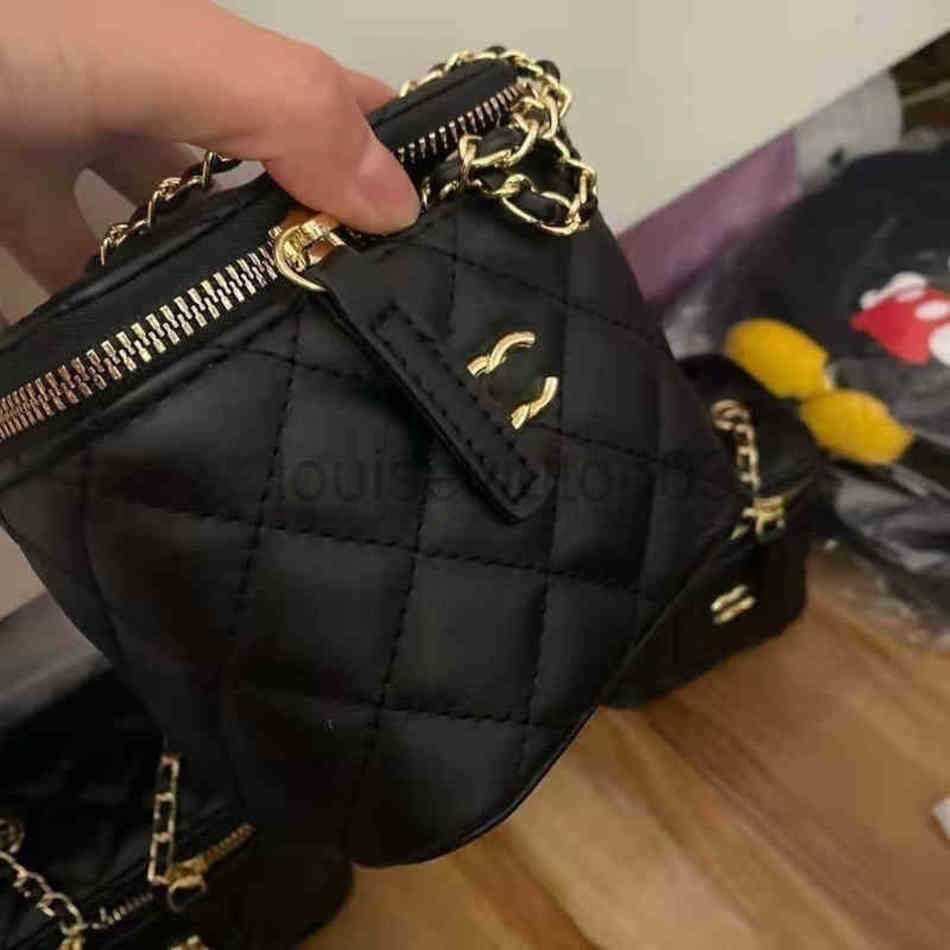 Designer Channel Bag Womens Lattice Messenger Chain Small Mini Makeup Golden Ball Box Luxurious Bucket Shoulder Handbag Fashion Even L4.7IN W3.5IN H4.3IN, Black
Designer Channel Bag Womens Lattice Messenger Chain Small Mini Makeup Golden Ball Box Luxurious Bucket Shoulder Handbag Fashion Even L4.7IN W3.5IN H4.3IN, Black