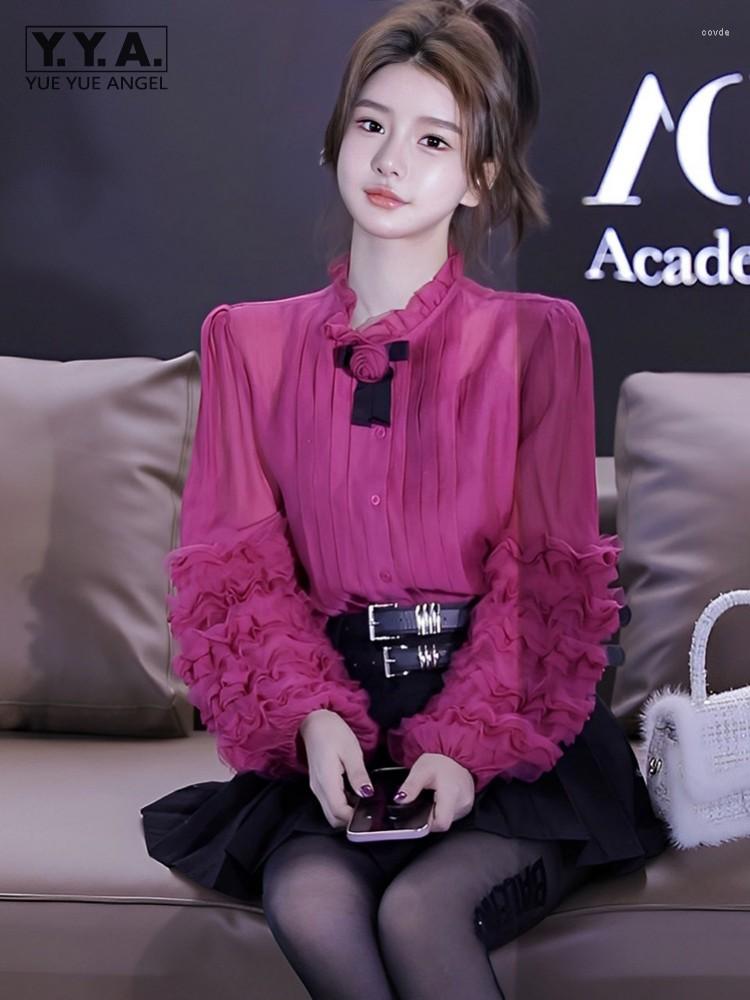 Women' Blouses Fashion Women Shirt Stand Collar Long Sleeve Ruffle Office Ladies Casual Shirts Solid Color Single Breasted Tops, Skirt
Women' Blouses Fashion Women Shirt Stand Collar Long Sleeve Ruffle Office Ladies Casual Shirts Solid Color Single Breasted Tops, Skirt
