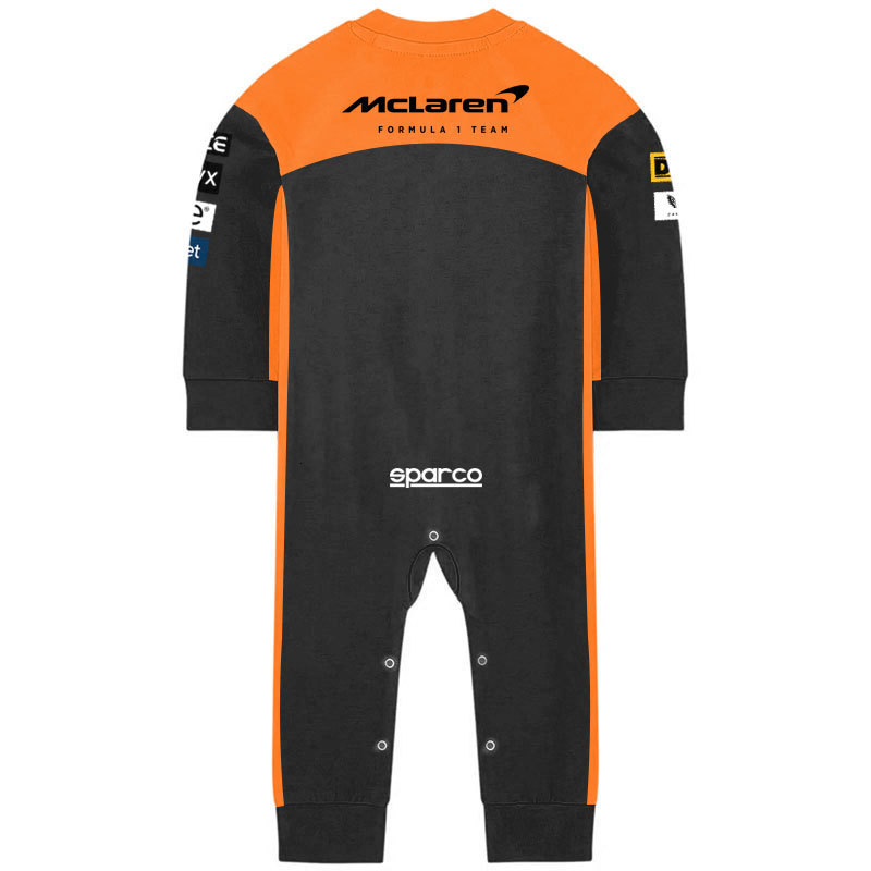 Rompers McLaren Baby Jumpsuit Formula One Bay Racing Boys Girls Bailey Spring and Autumn Long Sleeves