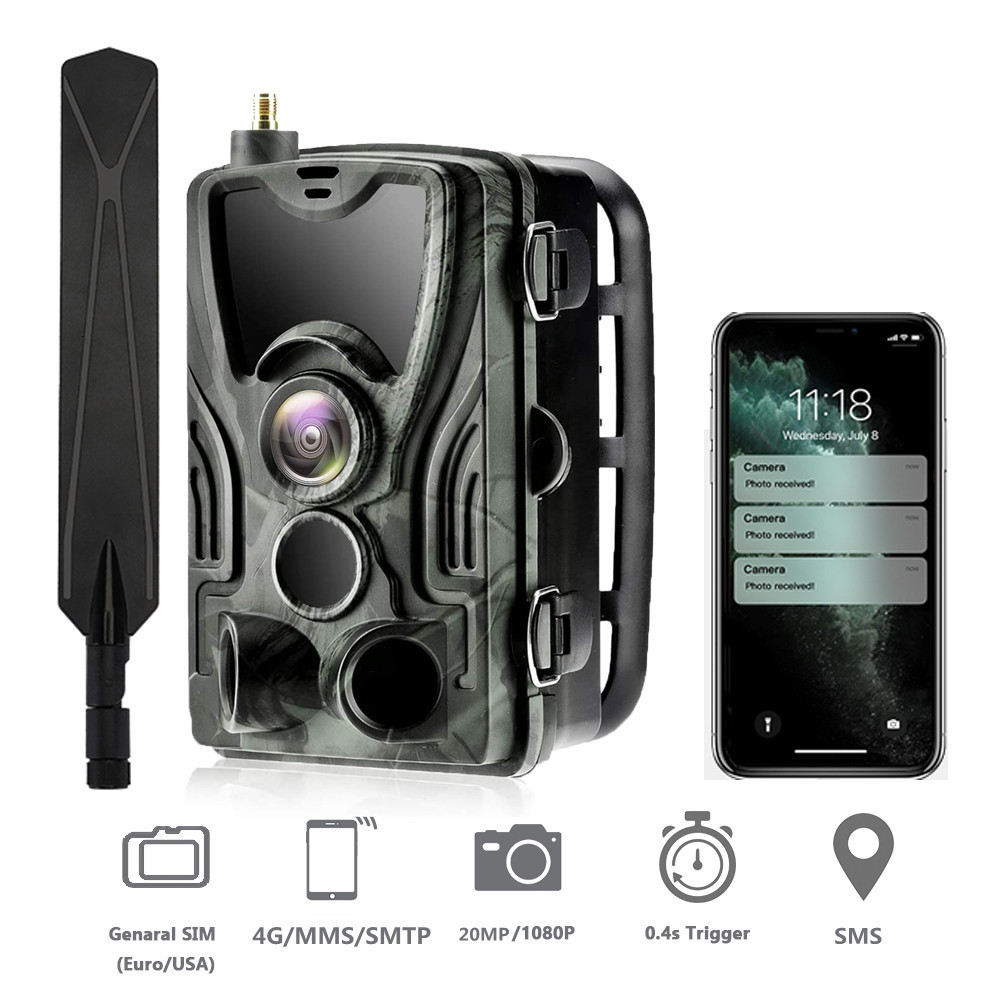 Hunting Cameras Suntekcam HC-801 series APP Control 4G 20MP 1080P Hunting Trail Camera Wireless Wildlife Cameras 0.3S Trigger Night Vision 230608