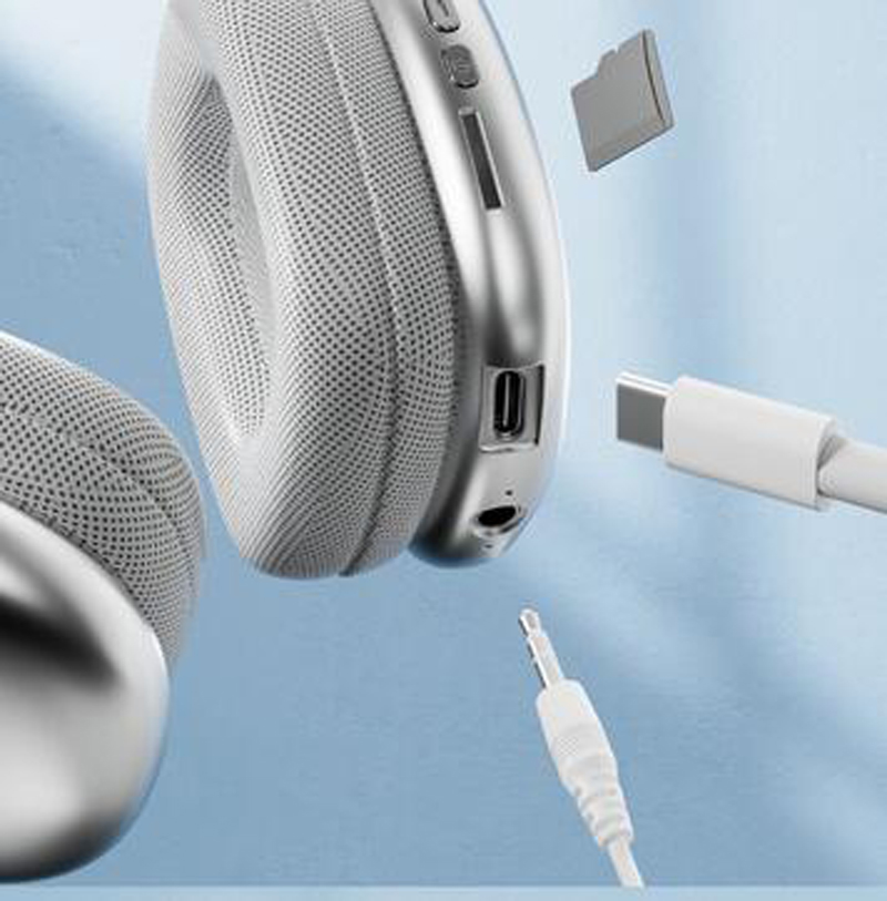 P9 Max Pro Wireless Stereo Hifi Headphones Bluetooth Music Type-c Wireled TF Card Headset with Microphone Sports Earphone TWS Smart Cell Phone Earphon