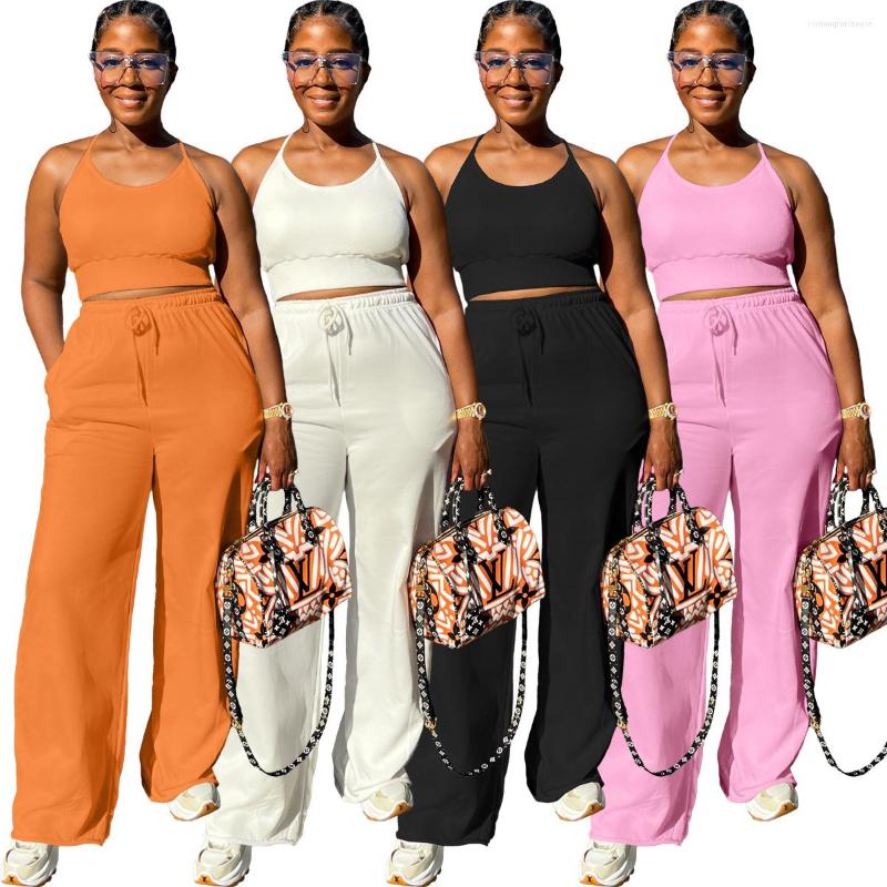 Women' Two Piece Pants HY 2023 Autumn JP1078 European And American Women' Solid Casual Tank Top Round Neck Flare Sleeve Wide Leg Three, Black
Women' Two Piece Pants HY 2023 Autumn JP1078 European And American Women' Solid Casual Tank Top Round Neck Flare Sleeve Wide Leg Three, Black