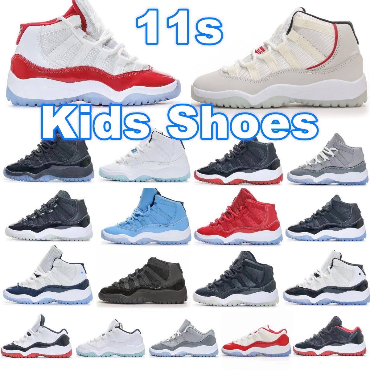 cherry kids 11s shoes UNC toddlers Boys basketball shoe Jumpman 11 girls Children mid sneaker Chicago designer blue trainers baby kid youth infants Athletic, No box
cherry kids 11s shoes UNC toddlers Boys basketball shoe Jumpman 11 girls Children mid sneaker Chicago designer blue trainers baby kid youth infants Athletic, No box