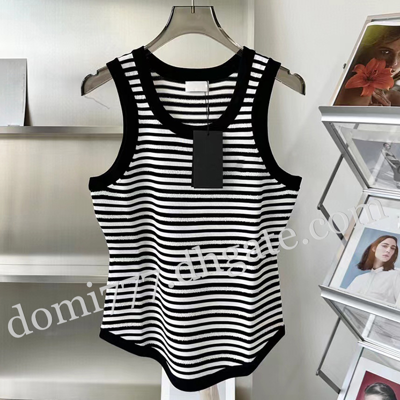 Embroidered Black Logo Fashion Women' Striped Top Sleeveless Vest M L, Black and white stripe
Embroidered Black Logo Fashion Women' Striped Top Sleeveless Vest M L, Black and white stripe