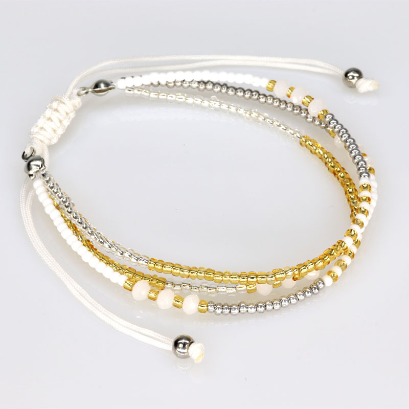 Bohemian Style Multi Layered Glass Beads Bracelet Jewelry for Wholesale
