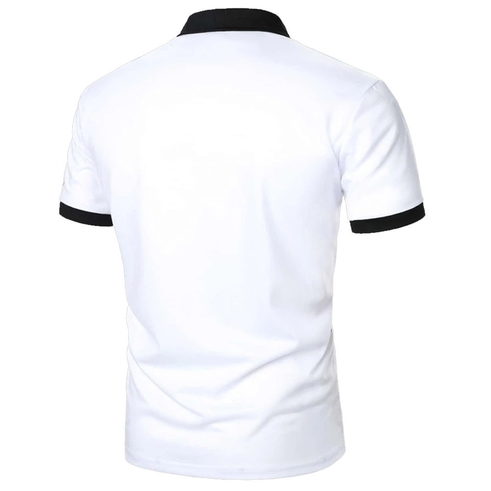 Mens Polos Eagle Print Polo Shirts Short Sleeve Contrast Summer Streetwear Casual Fashion Tops 230609