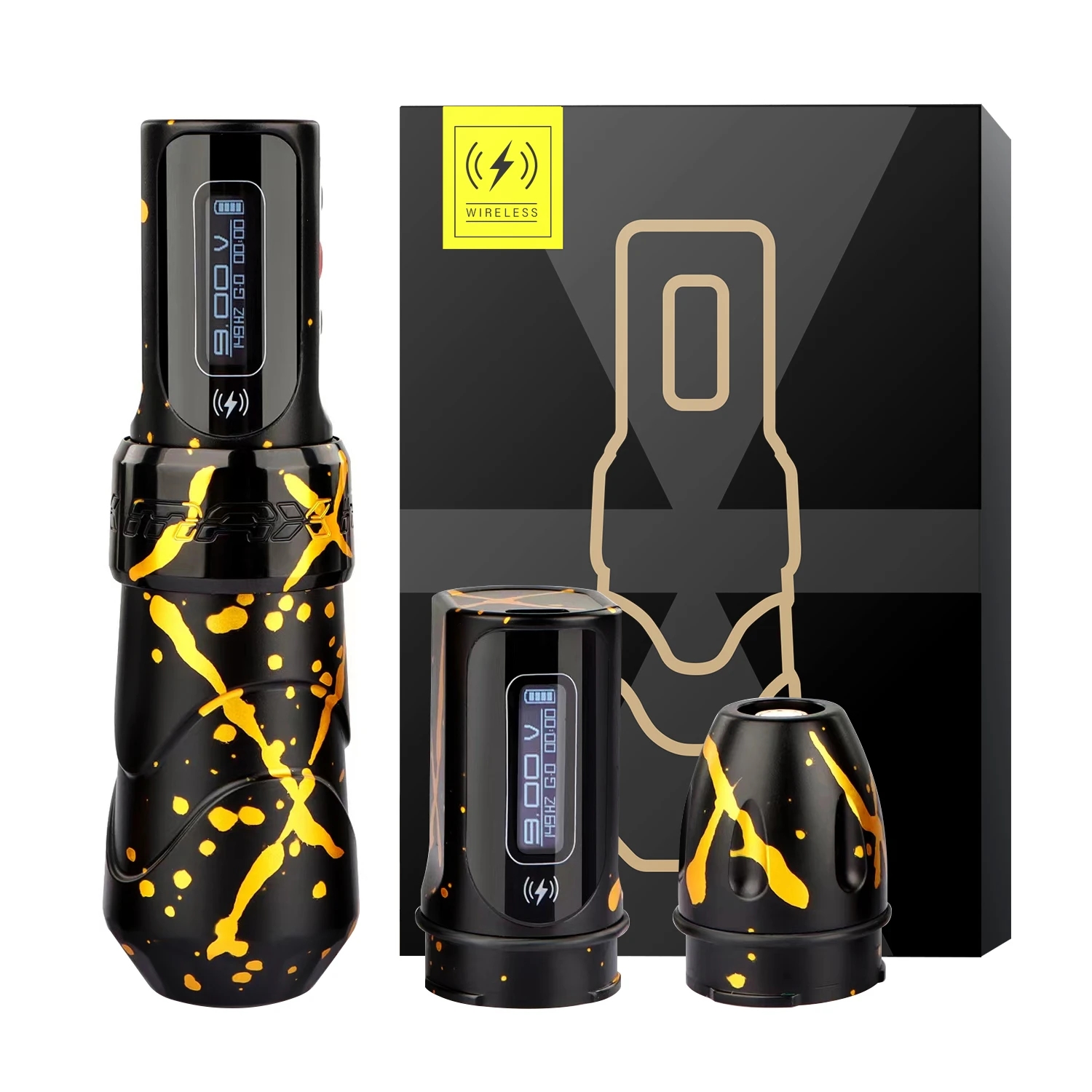 New MAX Wireless Tattoo Machine Kit High Quality Coreless Motor 2400mAh Dual Battery Tattoo Rotary Pen Gun For Tattoo Artist