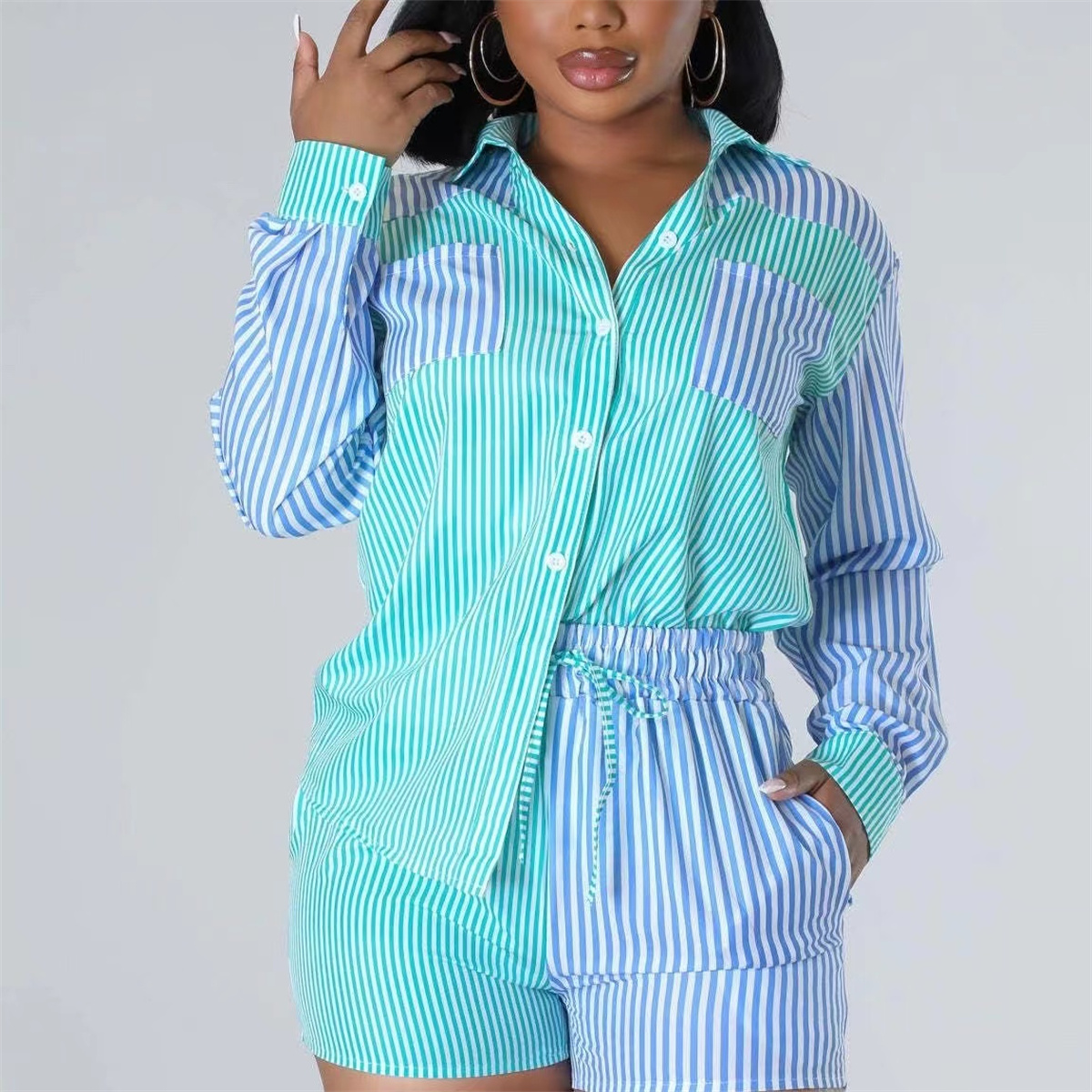 Womens Tracksuits celebrity temperament short sleeve T-shirt women Summer Shorts holiday casual wear two-piece set Tops and Trouse Mujer, Beige
Womens Tracksuits celebrity temperament short sleeve T-shirt women Summer Shorts holiday casual wear two-piece set Tops and Trouse Mujer, Beige