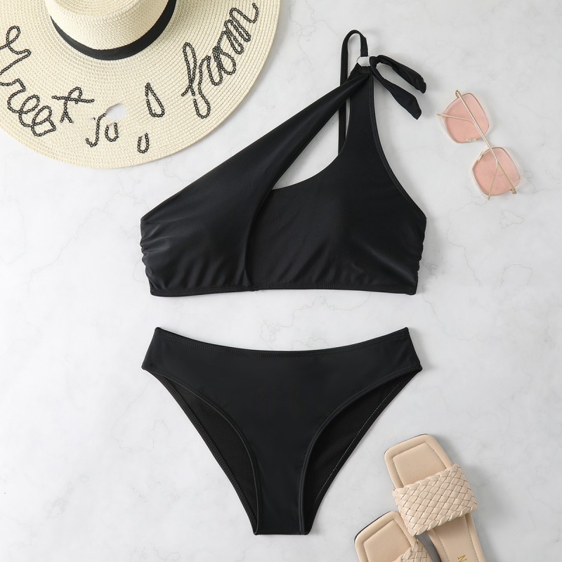Women's Bikini Sets Two Piece Swimsuit High Waisted V Neck Twist Front Adjustable Spaghetti Straps Bathing Suit, Black
Women's Bikini Sets Two Piece Swimsuit High Waisted V Neck Twist Front Adjustable Spaghetti Straps Bathing Suit, Black